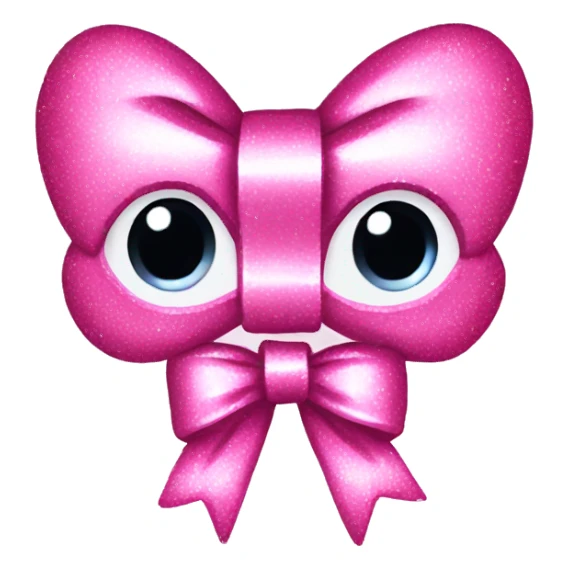 Sparkly pink bow sticker
