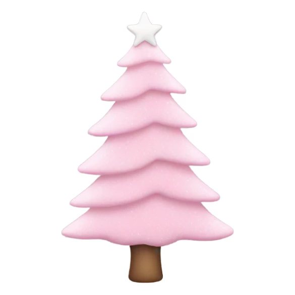 pastel pink christmas tree sticker