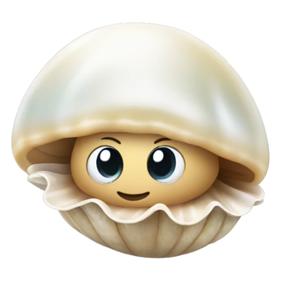 Clam with pearl  sticker