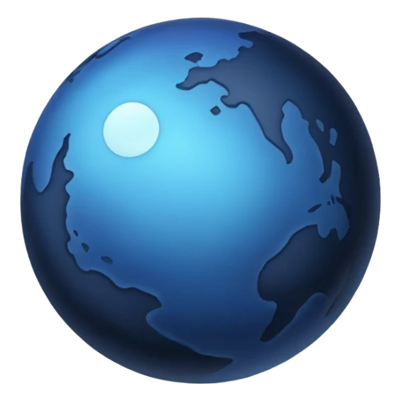 deep dark blue planet sticker