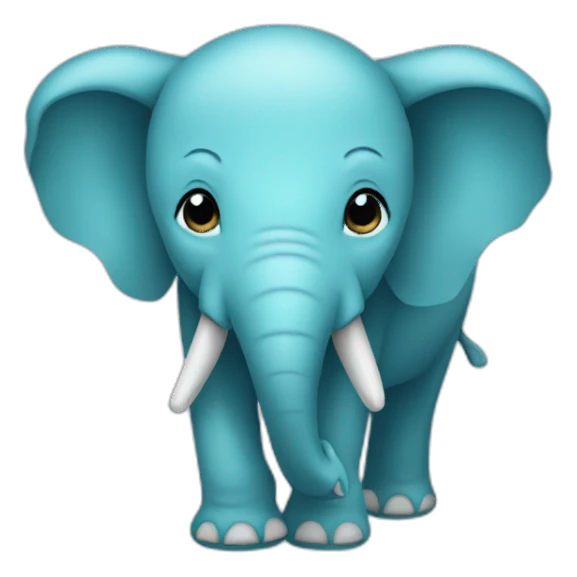 cyan elephant sticker