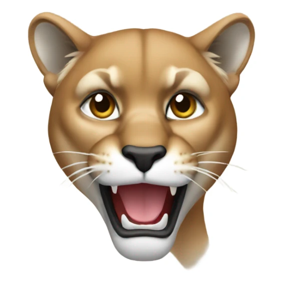 Cougar on phone sticker