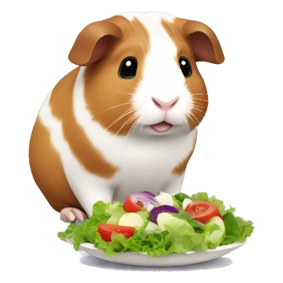 Cure Guinea pig with salad  sticker