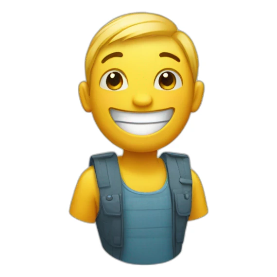 happy smiley standing and smiling sticker