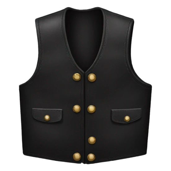 Black leather vest sticker