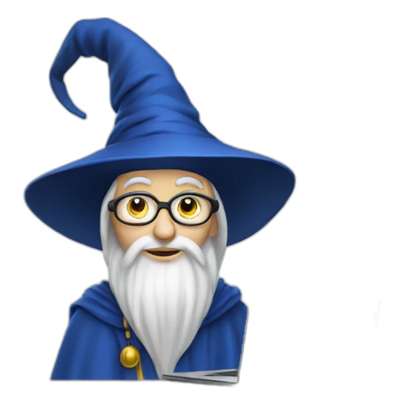 wizard with computer sticker