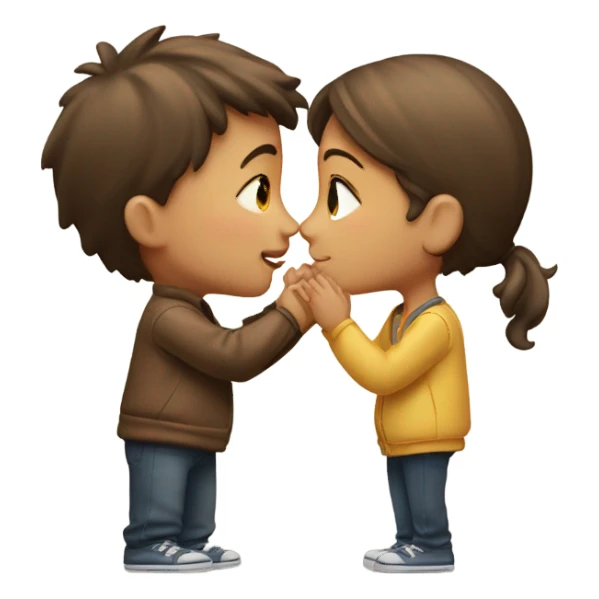 A boy and girl kissing  sticker