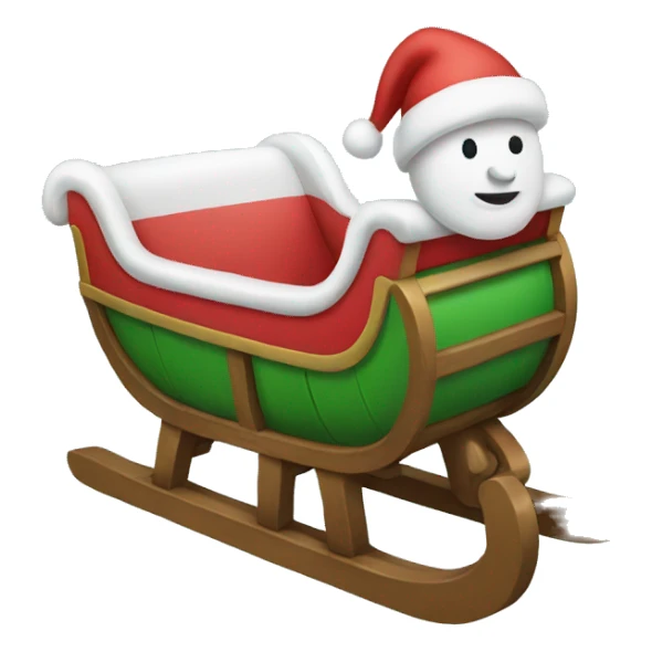 Christmas sled sticker