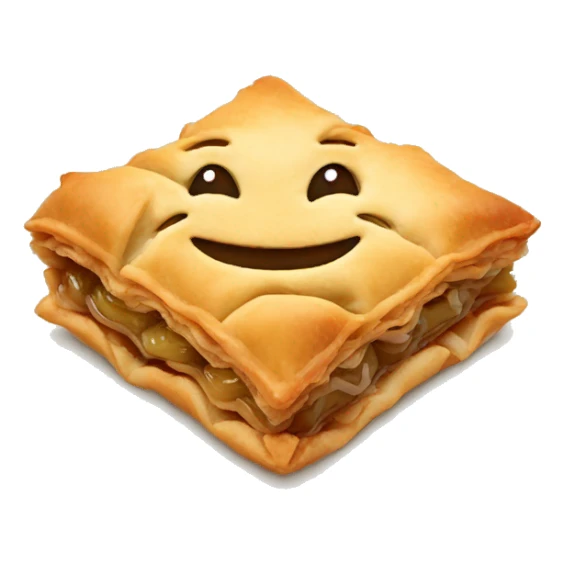 baklava with happy face sticker