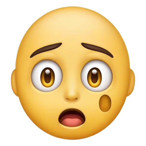 Shocked emoji with sarcasm sticker