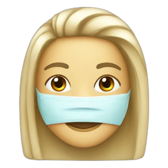 mascarilla facial sticker