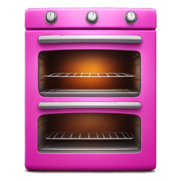 Realistic magenta oven isolated. sticker