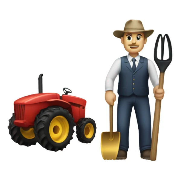 farmer withsuit sticker