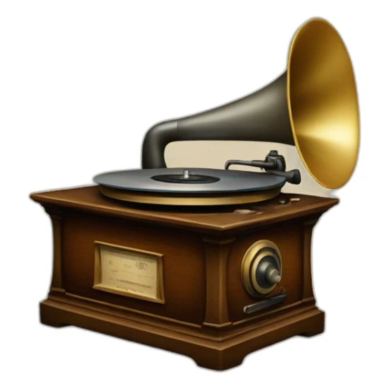 old phonograph sticker