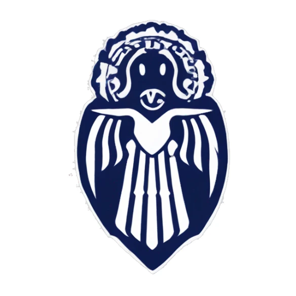 fenerbahce logo white andblack sticker