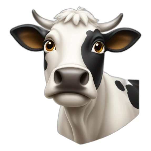 Vache énorme dans un pré sticker