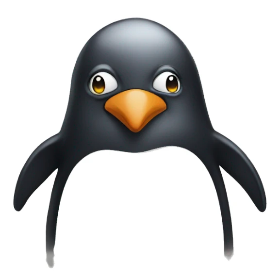 Penguin with giant head/brain sticker