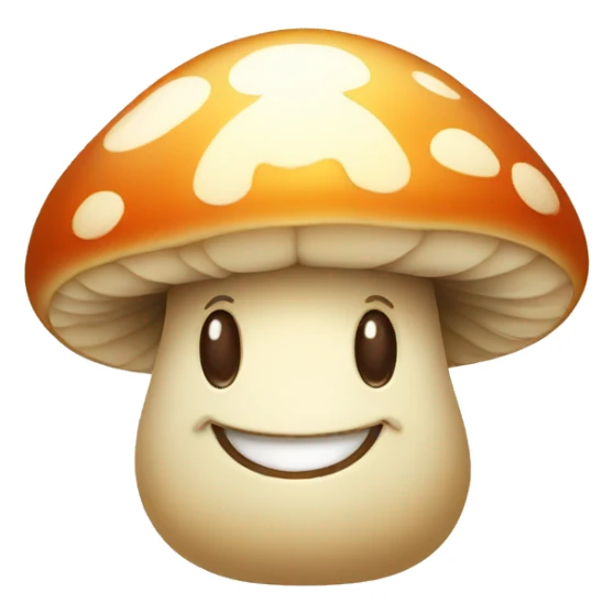a smiling happy mushroom sticker
