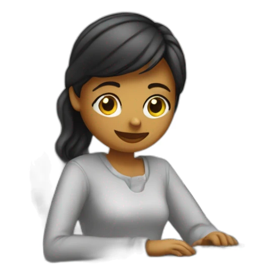 Web designer girl at the computer sticker
