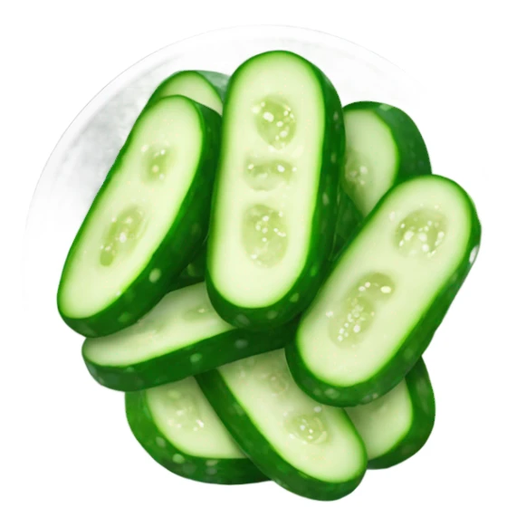Cucumber salad with soy sauce sticker