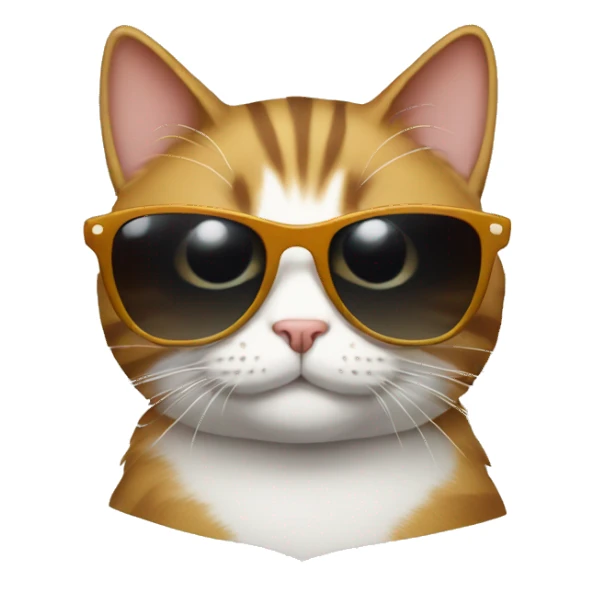 Cat with sunglasses sticker