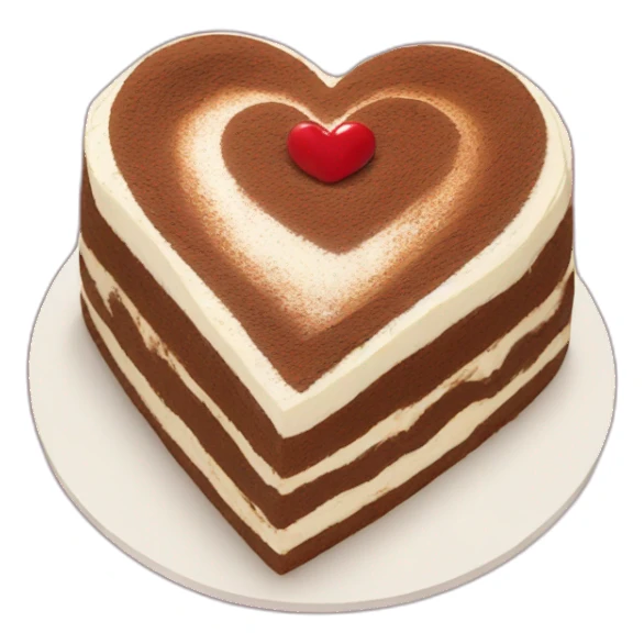 Tiramisu heart cake  sticker