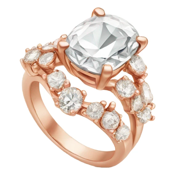 Rose gold diamond ring sticker
