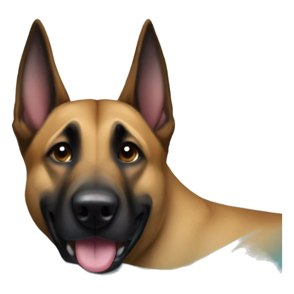 malinois dans le bain  sticker