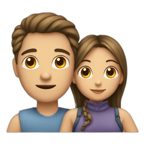 Showing a girl onto man sticker