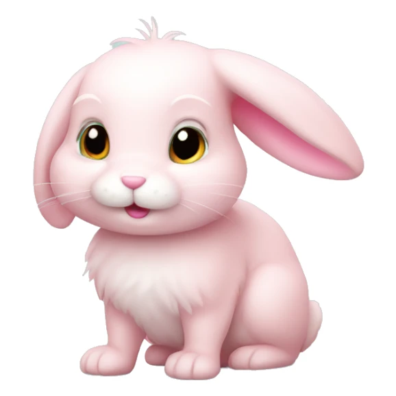 A very cute light pink bunny sticker