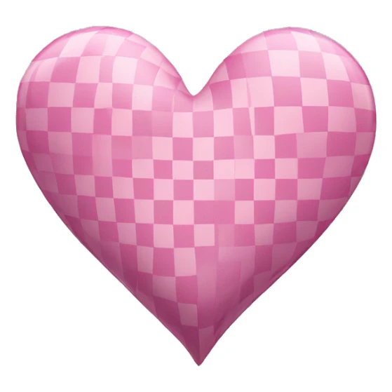 Pink checkered heart  sticker