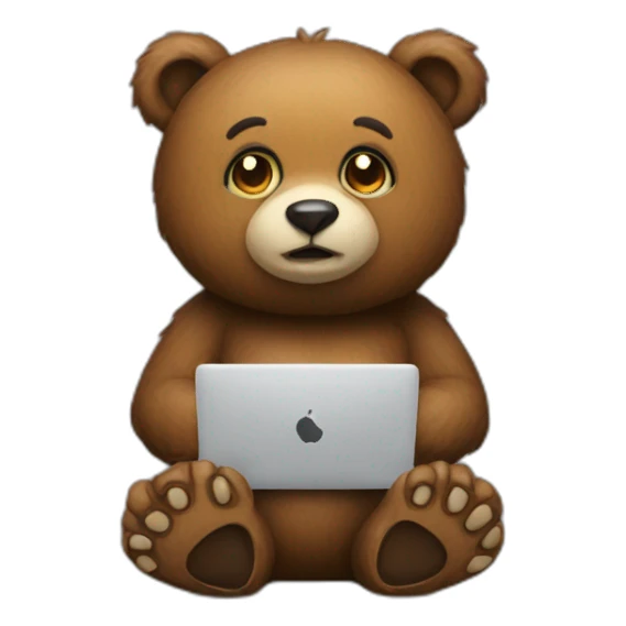 coding bear sticker