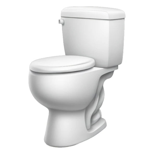 Toilet with face sticker