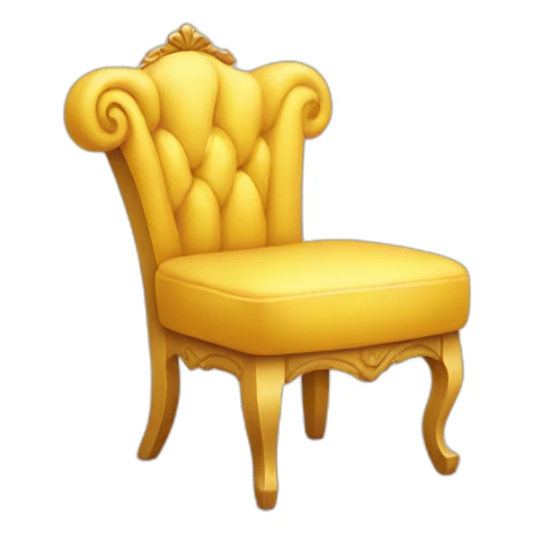 Yellow chair with princess sticker