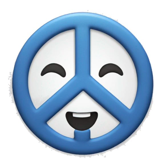 Smiling face with peace sign sticker