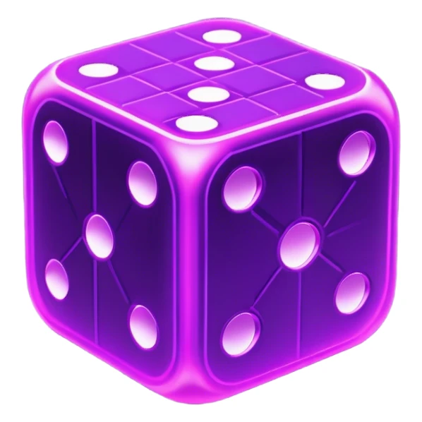 neon cyberpunk dice sticker