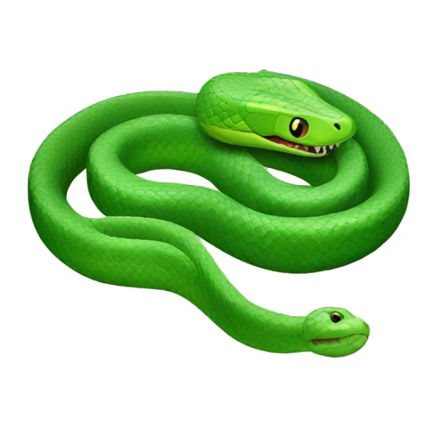 Green mamba snake sticker