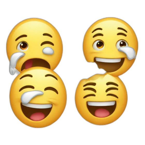 Laugh and cry sticker