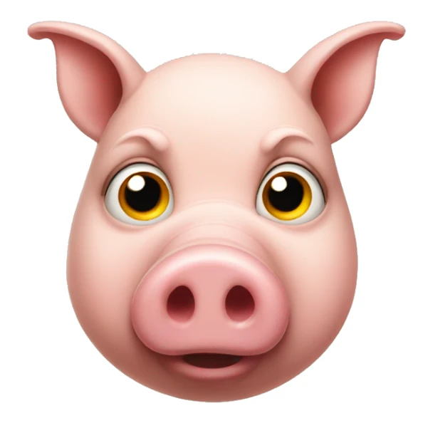 pig with suspicious look sticker