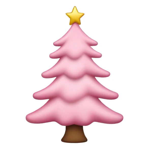 Light pink Christmas tree  sticker