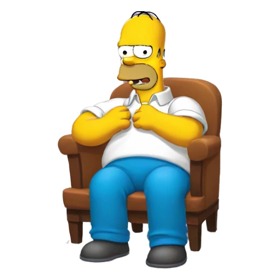 Homero Simpson pensando sticker