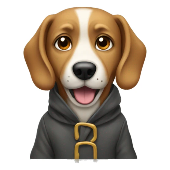 dog with a coat  sticker