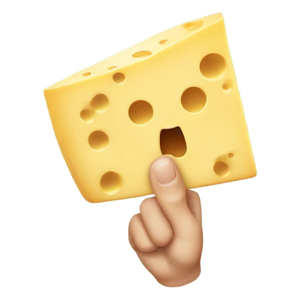 Cheese giving the middle finger sticker