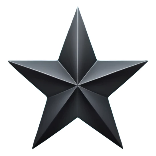Black star over dark blue background. sticker