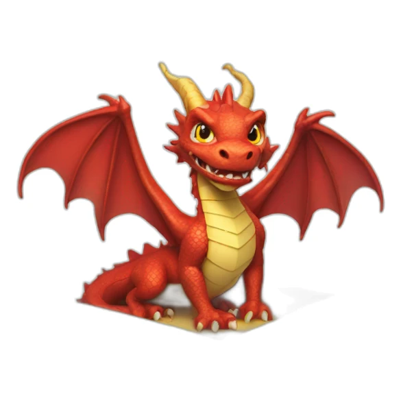 dragon from gift box sticker