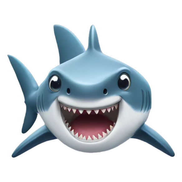 Shark with star eyes sticker