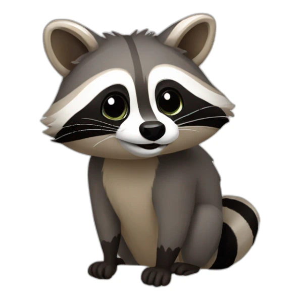 Raccoon like Yodel sticker