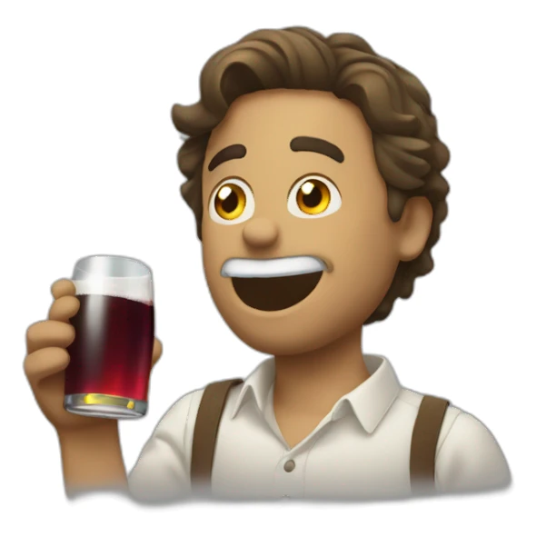 Chat qui boit de l'alcool sticker