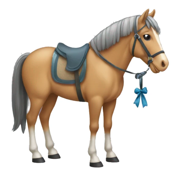 Horse with a pick bow sticker