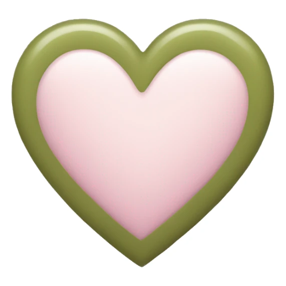 Heart-coloured-pastel-olive sticker